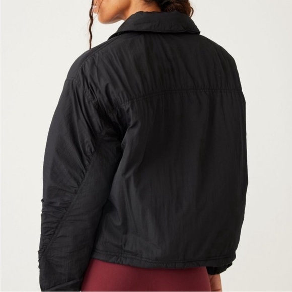 NEW! Free People Movement Off The Bleachers Coaches Jacket Black Size Me… - Picture 4 of 10